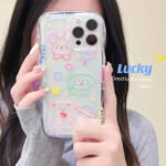 Zhitai Cartoon iphone Phone Case 14Pro Acrylic Lace Apple 13 Silicone 11Pro Cartoon xs