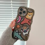 Zhitai Cartoon Suitable for Apple 14 iphone13promax Protective Cover 11-generation Hair 78 Flower Hole Wave Phone Case