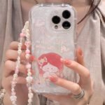 Caseall Apple 15 phone case iPhone13 cream pattern Apple 14 phone chain 11 applicable silicone all-inclusive soft case