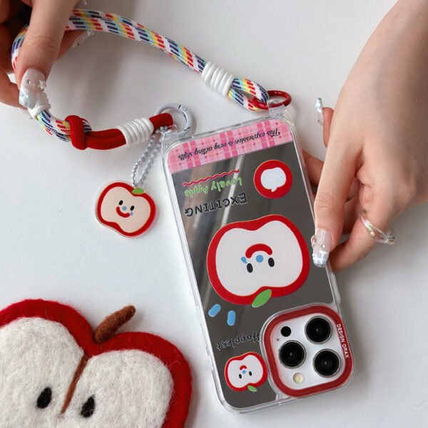 Zhitai iPhone16pro is suitable for 13 lanyard mirror shell 14promax cartoon 12 apple 16 mobile phone shell