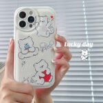 Zhitai Suitable for Apple 14Pro Max Cartoon iPhone 12 Air Cushion Phone Case 13Pro Light Oil xs Protective Case