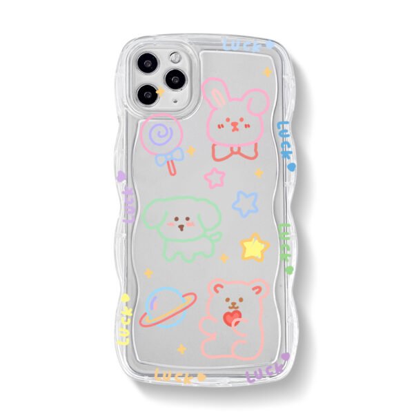 Zhitai Cartoon iphone Phone Case 14Pro Acrylic Lace Apple 13 Silicone 11Pro Cartoon xs