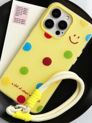 Caseall iPhone16 Phone Case for Apple 15Pro for 14Pro Max Skin Jelly 12 Hand Rope 13 Creative