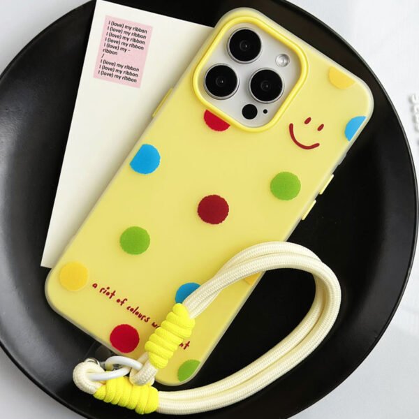 Caseall iPhone16 Phone Case for Apple 15Pro for 14Pro Max Skin Jelly 12 Hand Rope 13 Creative