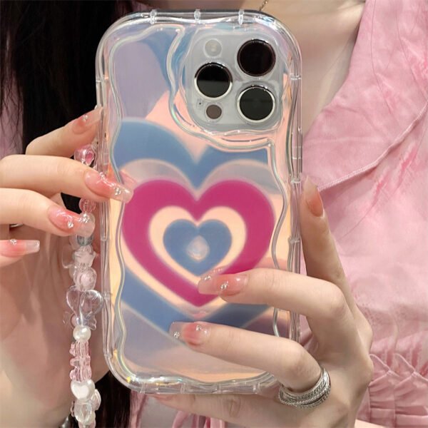 Caseall iPhone16Promax mobile phone case 14 is suitable for Apple 15 cream pattern 12 mobile phone chain 78plus