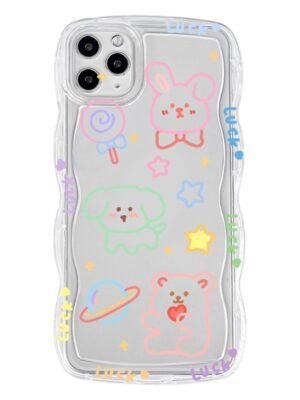 Zhitai Cartoon iphone Phone Case 14Pro Acrylic Lace Apple 13 Silicone 11Pro Cartoon xs