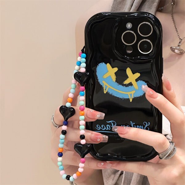 Caseall iphone15pro all-inclusive funny phone case for Apple 14 11 cream pattern 11 bracelet 13 all-inclusive applicable